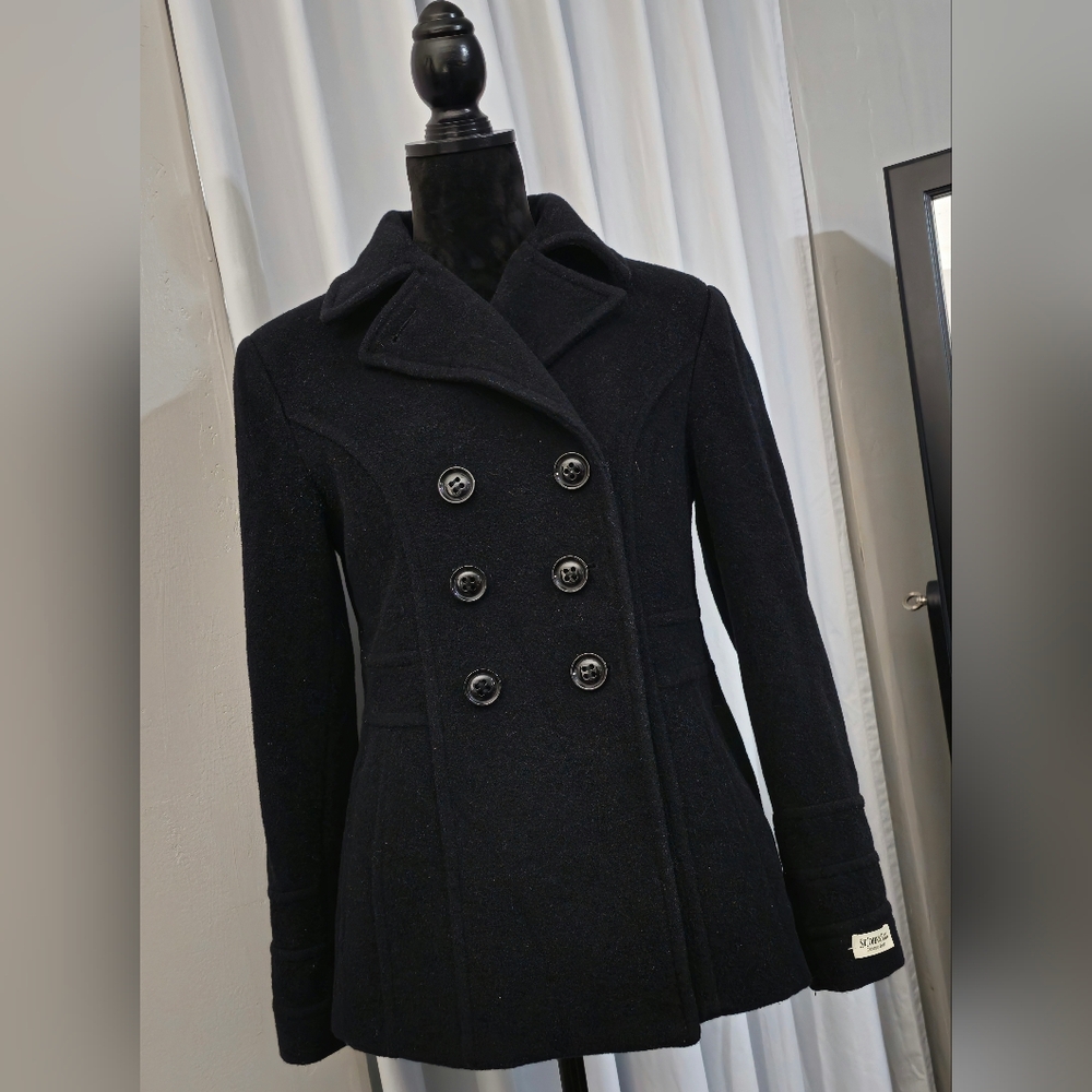 (SOLD) 🖤 St. John's Bay Women's Wool - Cashmere Blend Black Peacoat